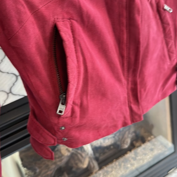 Joe’s Jeans leather Moto jacket XS designer leather suede burgundy - Picture 11 of 17